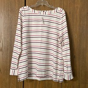 NWT! Talbots long sleeve boat neck blouse